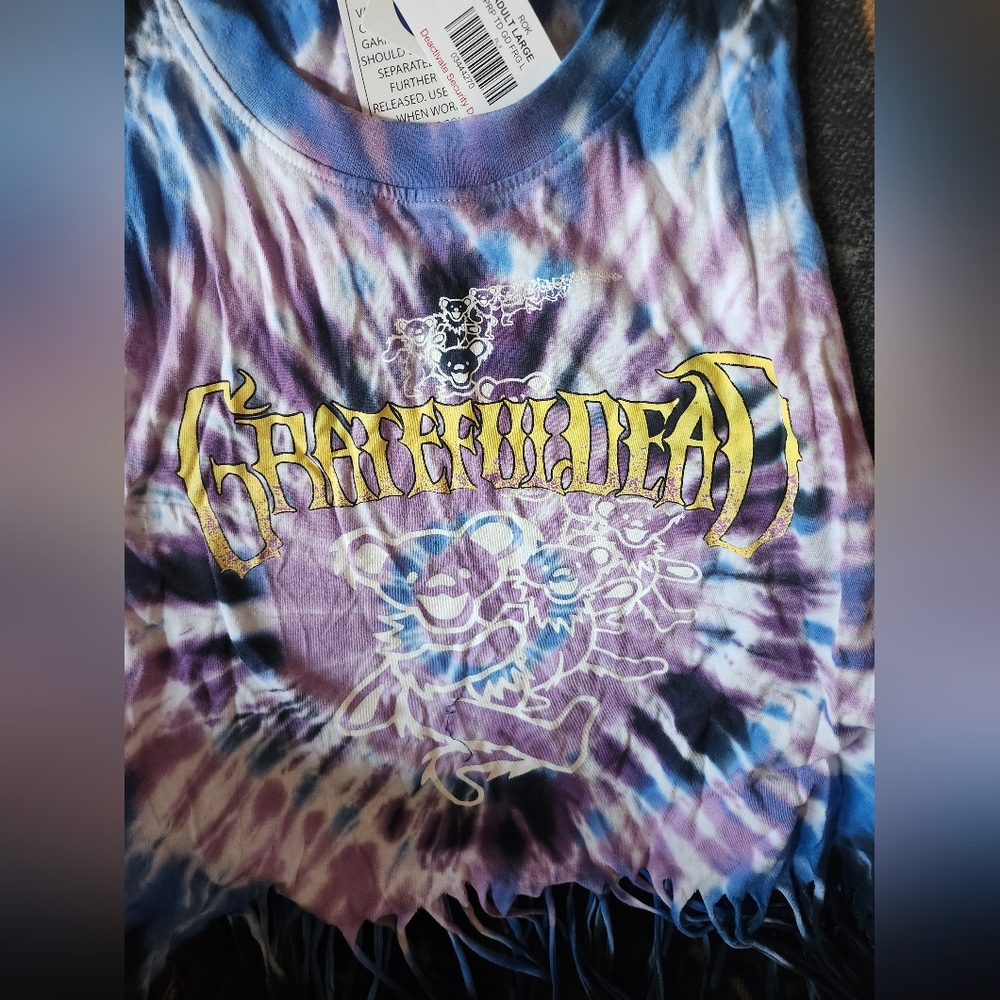 Grateful Dead Raw Edge Destroyed Fringe Tshirt - Picture 3 of 4